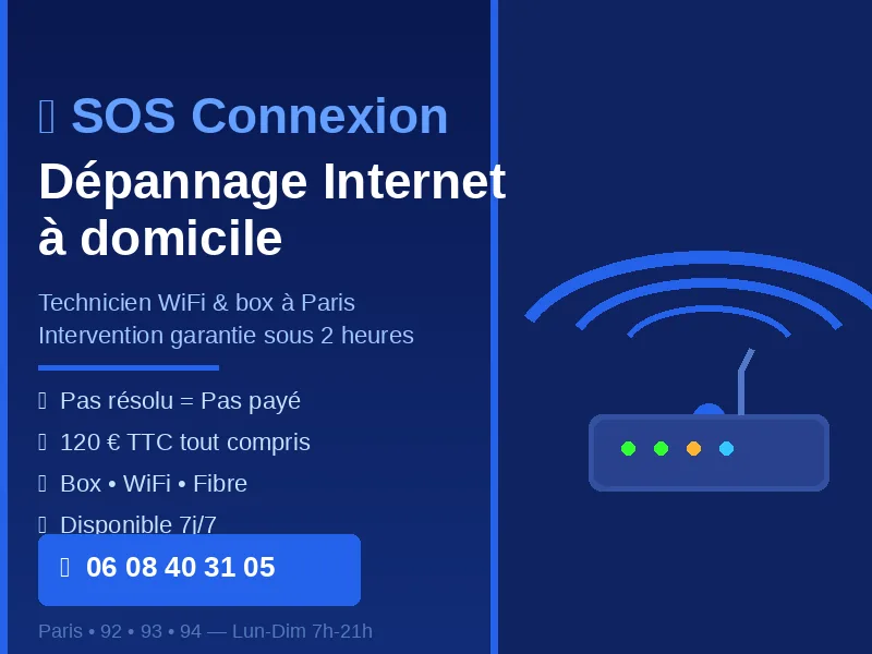 SOS Connexion Paris - Technicien dépannage internet WiFi
